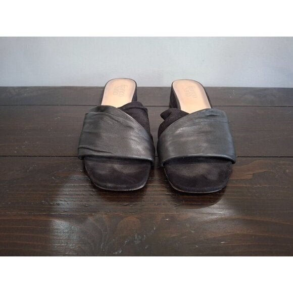 EUC Franco Sarto Frisco Black Leather Slide/Pre-owned, Sz. 8M - Picture 5 of 9